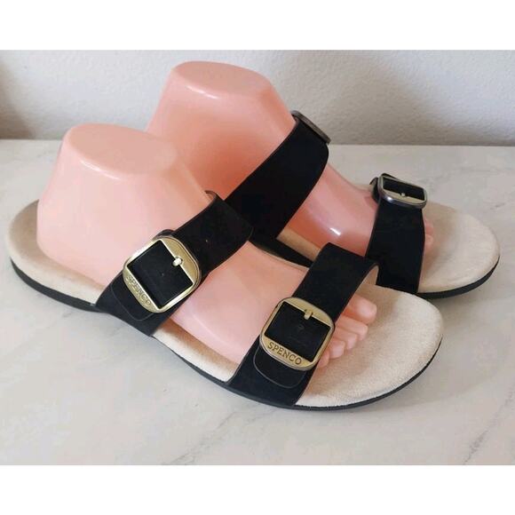 Spenco Orthotic Women’s Vista Slide Sandal Arch Support Leather Size 12D - Picture 2 of 9